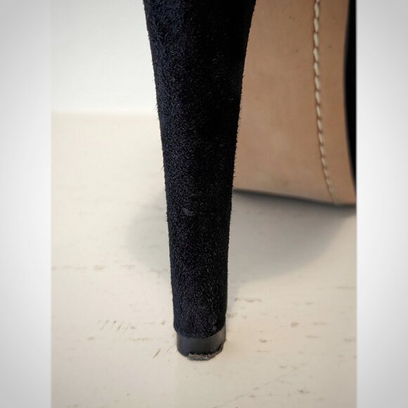 Sam Edelman Studded Jeweled Suede Lorna D’Orsay Platform Stiletto Heels Sz 8.5 - Picture 15 of 15